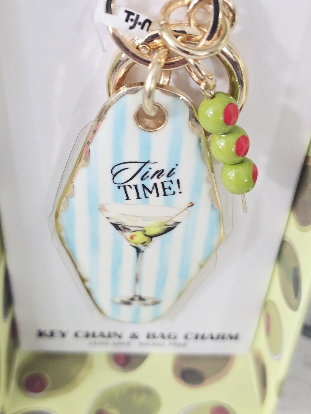 Piper K "Tini Time" Bag Charm Or Keychain - Picture 2 of 3